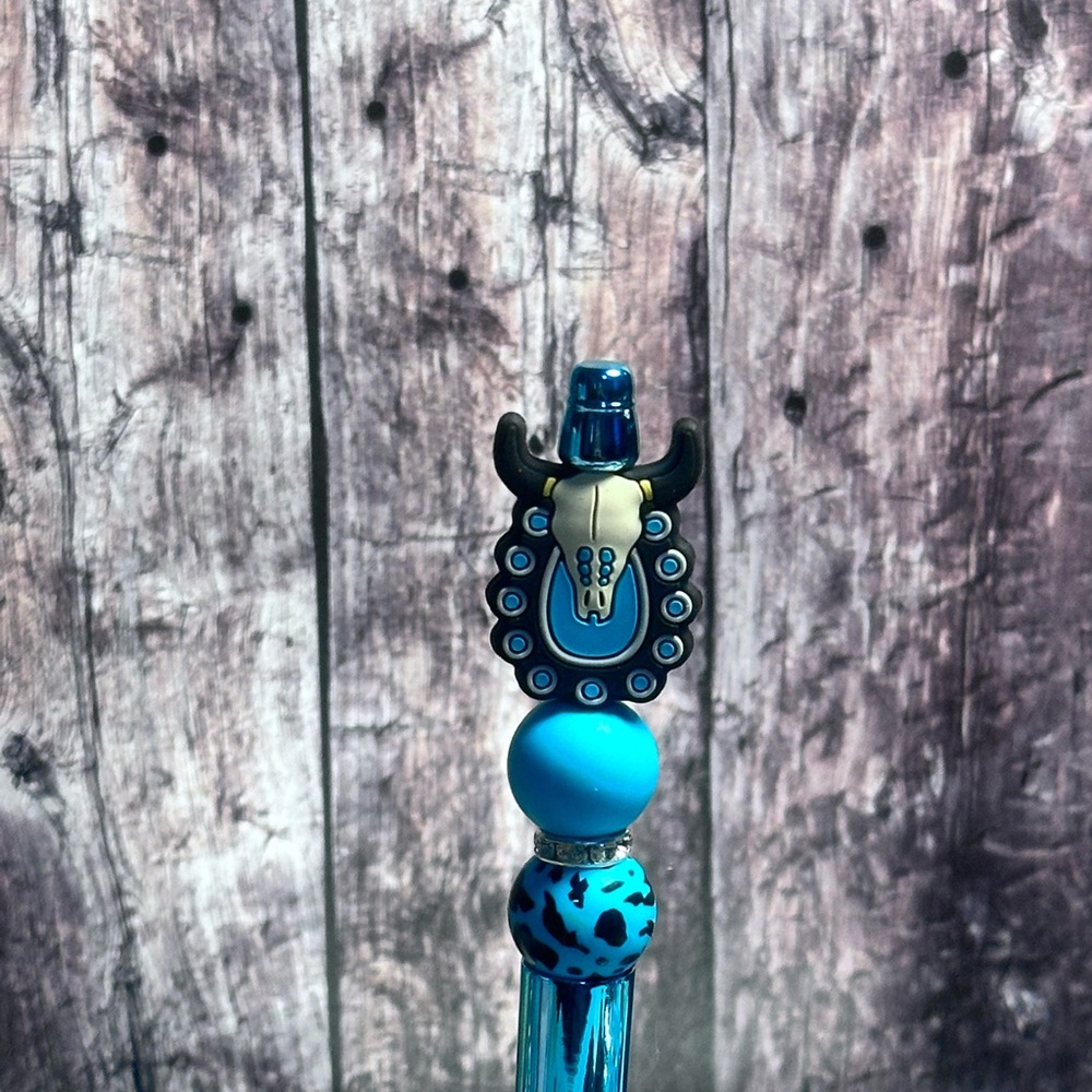 Blue and Black Bull Head